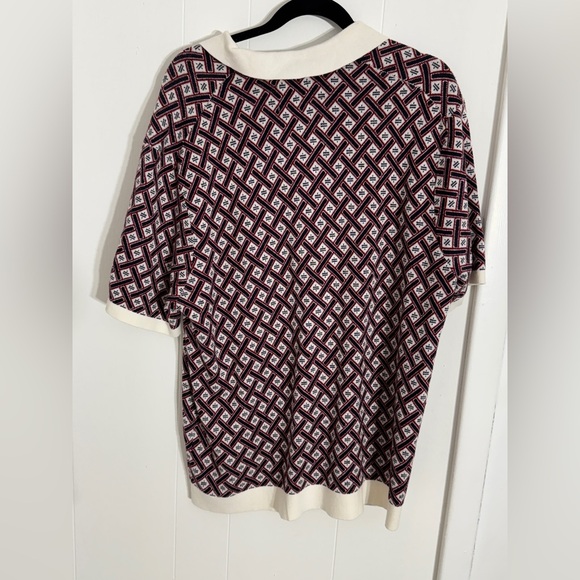 ABERCROMBIE & FITCH GOLF SHOP GEOMETRIC JACQUARD KNIT POLO NWOT - Picture 5 of 6